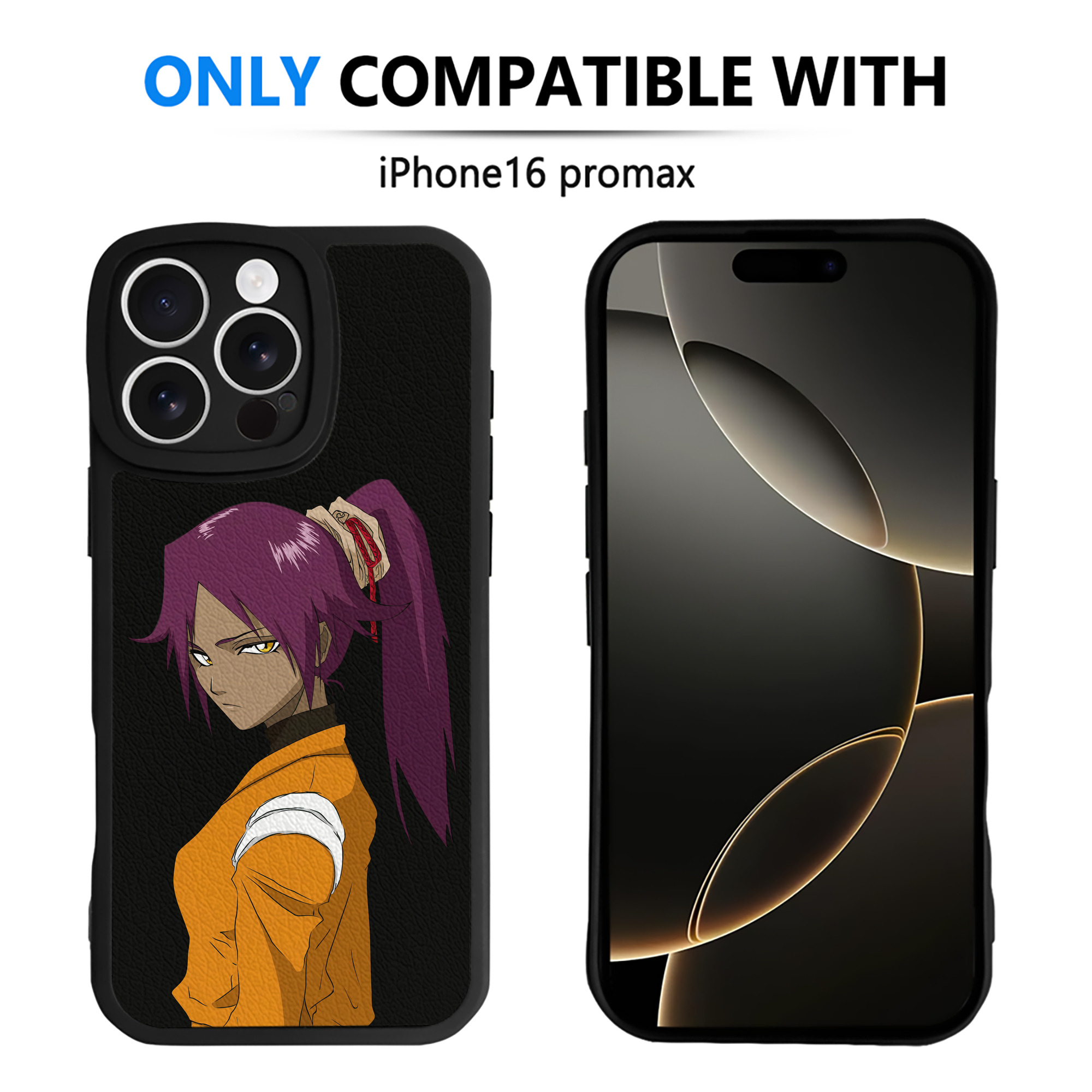 （画像用） ブリーチ 四楓院 夜一（しほういん よるいち） BLEACH Shihouin Yoruichi 【iPhone 16シリーズ対応】シリコンスマホケース（レザー調） 材質：シリコン